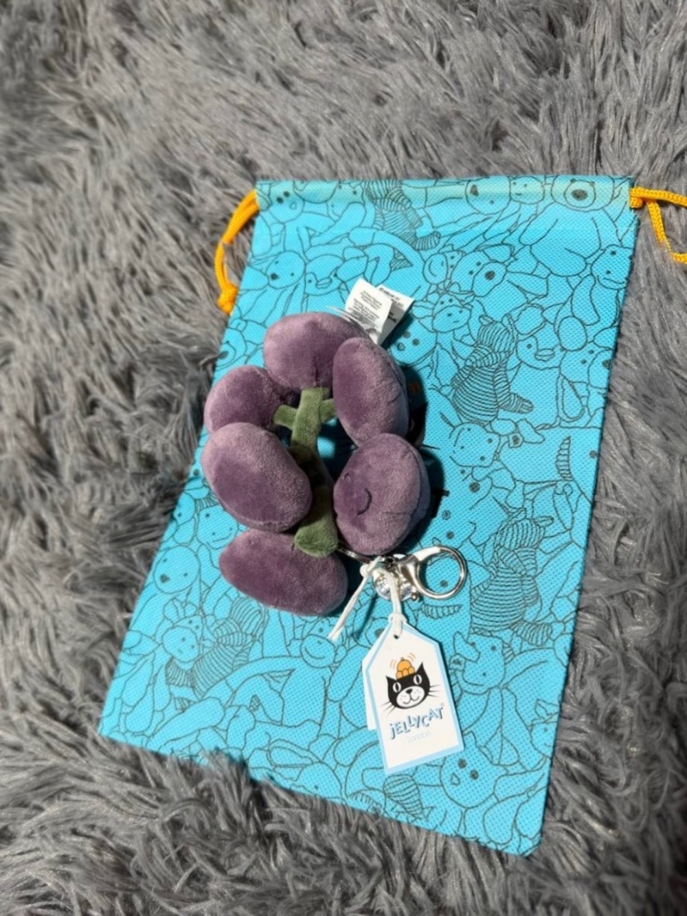 Jellycat Fabulous Fruit Grapes Bag Charm